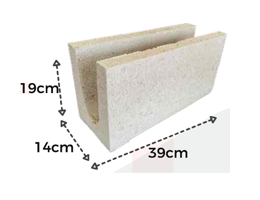 Calha de Concreto 14x19x39 Durobloco