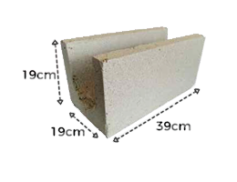 Calha de Concreto 19x19x39 Durobloco